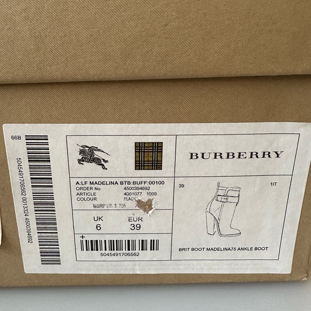 Burberry Black and Beige Ankle Booties They Are Beautiful But A Tad Small For Me - Picture 15 of 16